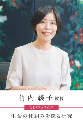 竹内 綾子 教授…体の仕組みを細胞レベルで研究